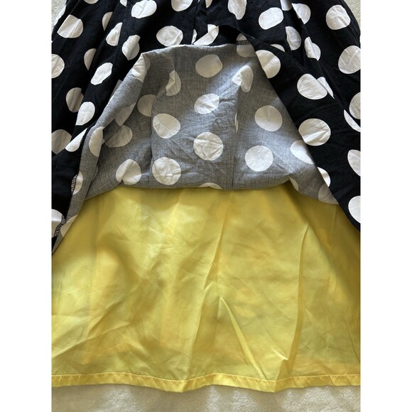 East 5th Womens Dress Size 14 Black White Polkadot Swing Lined 50's Style - Picture 6 of 11